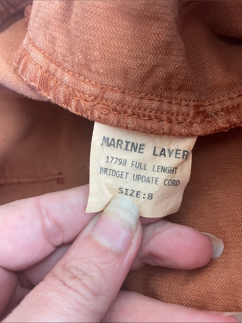 Marine Layer Full Length Bridget Corduroy Pants - Picture 6 of 6